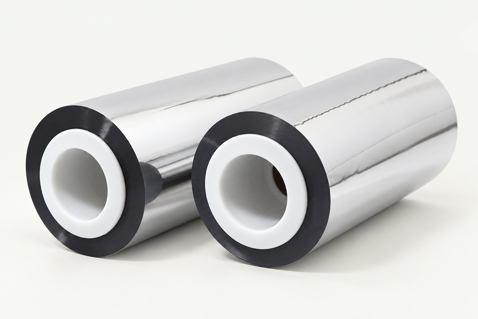 High-barrier metallized PET film rolls